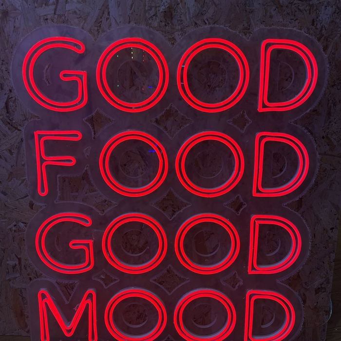 Good Food Good Mood — kjøkkenskilt