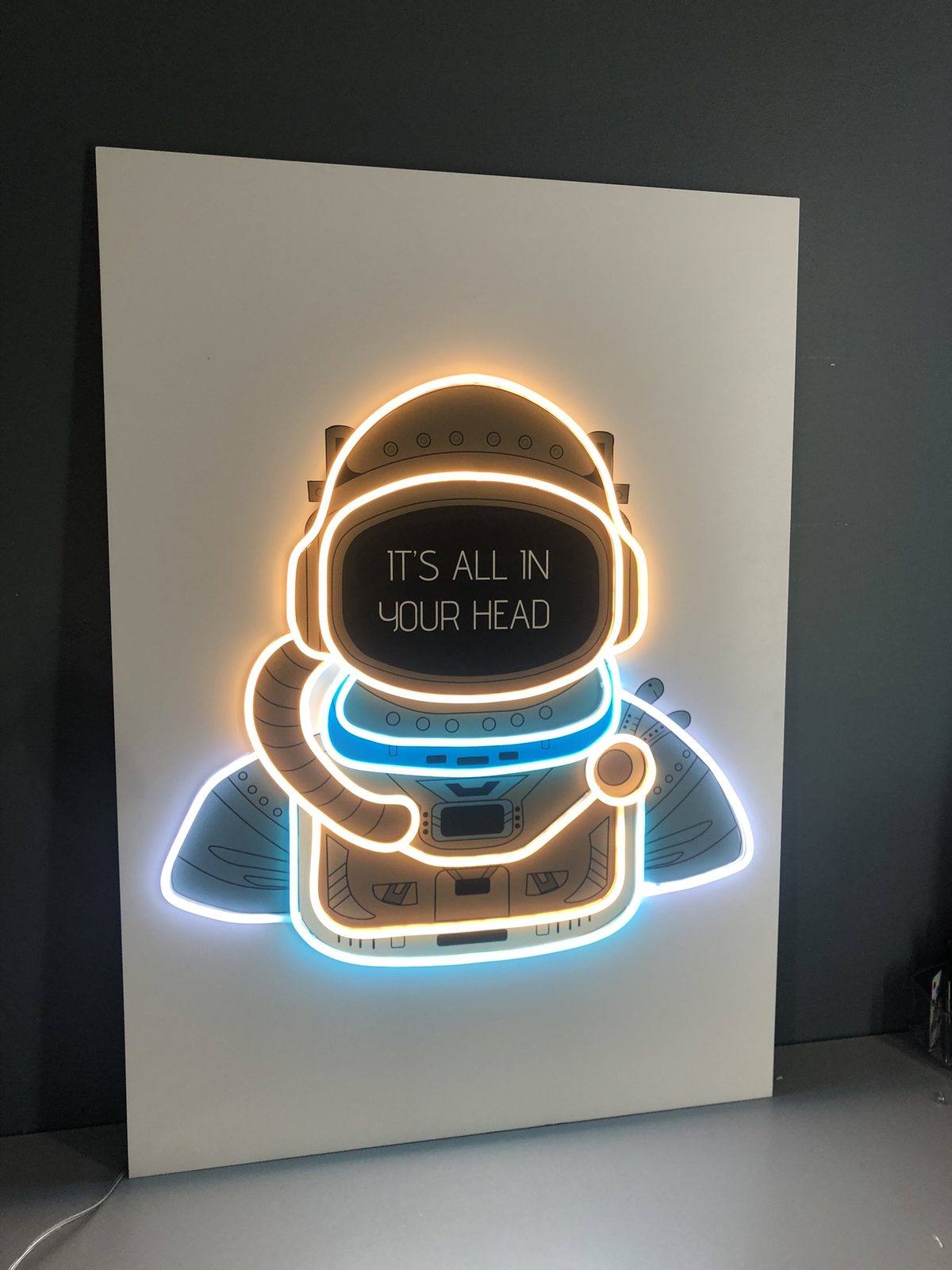 It's All In Your Head · Print + LED-neon