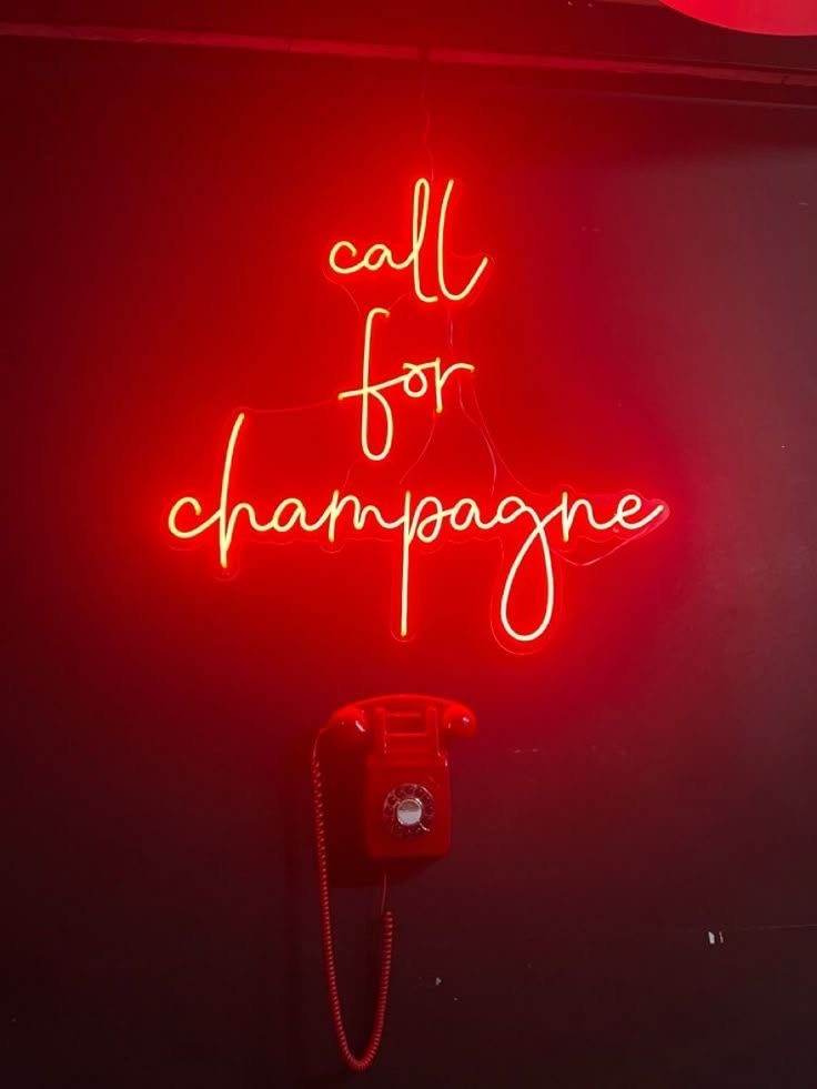 Call for Champagne LED-neonskilt