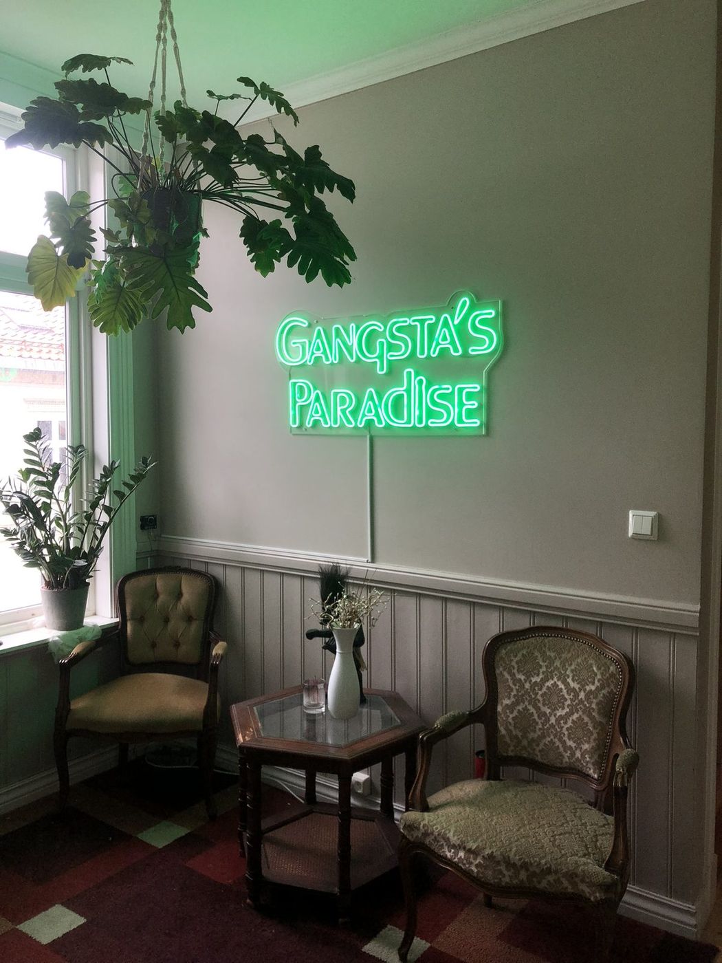 Gangsta's Paradise LED-neonskilt på soverom